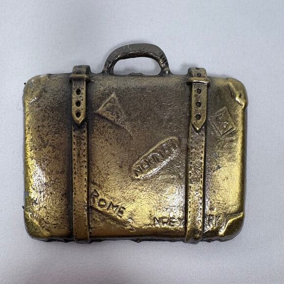 Vintage Dangle Charm Brooch Pin Lot - Sewing Machine, Hospital, House, Suitcase - Picture 2 of 10